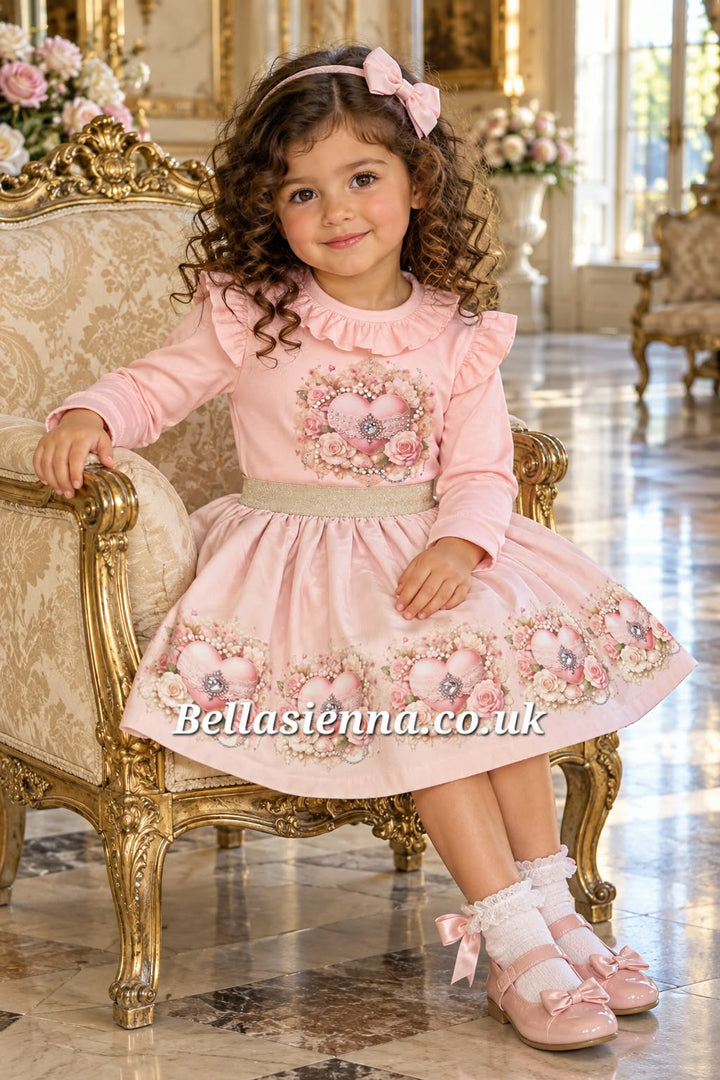 Neon Peachy Pink Skirt Set - "Eden" - 3790