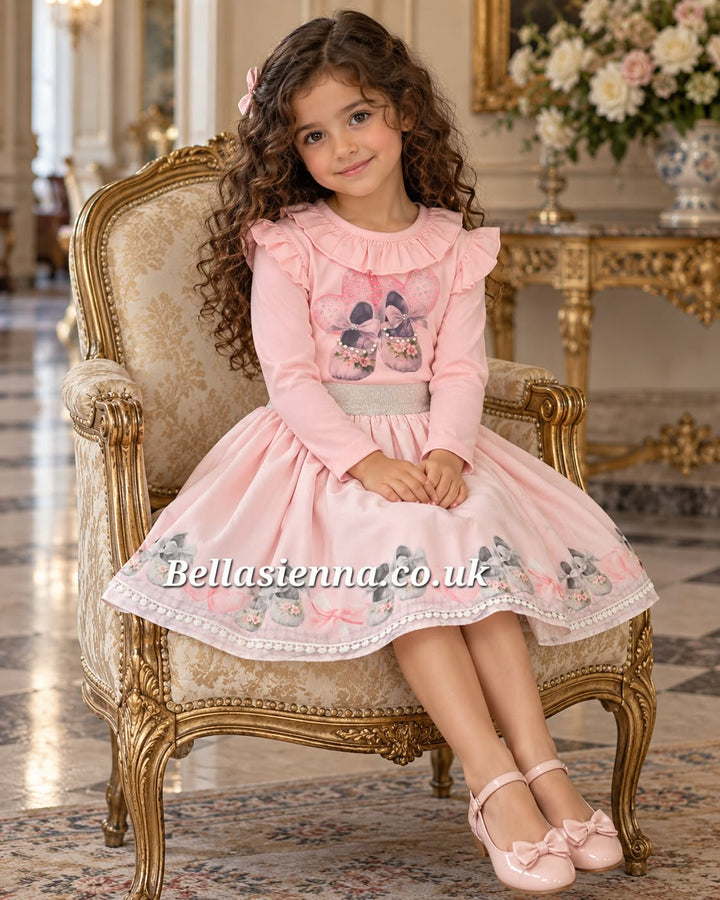 Neon Pink Skirt Set - "Sienna" - 3786