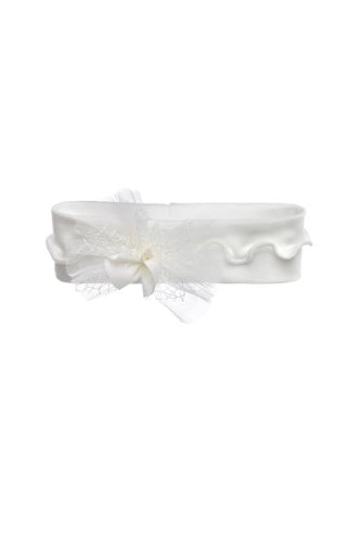 Sofija Ivory Cotton Babygrow & Matching Headband - Charlotte