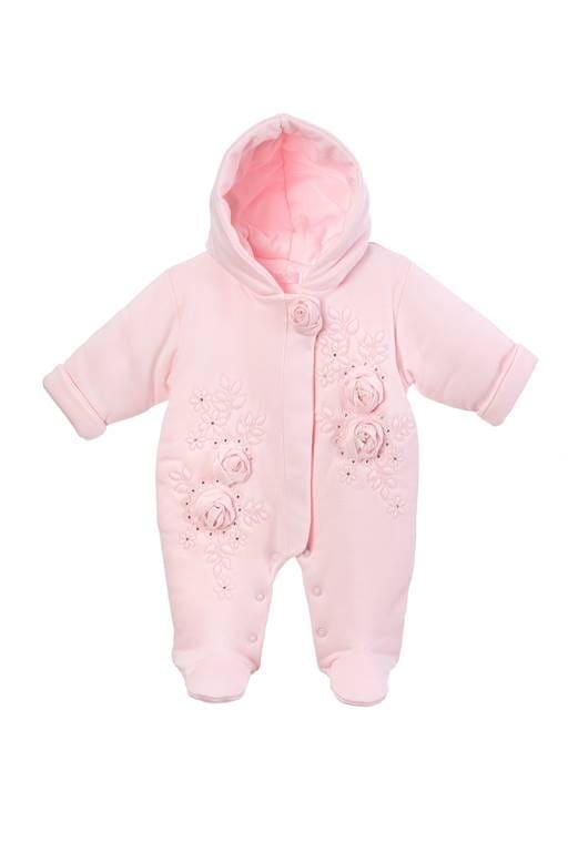 Sofija "AFRODYTA" Pink Cotton Pramsuit Snowsuit