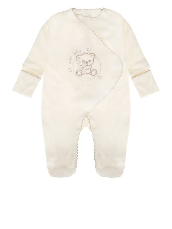 Sofia "Pajac Bobo" Pink 100% Cotton Babygrow - Sleepsuit With Built In Mittens