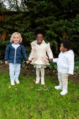 Mintini Girls Gold Coat With Diamante detail & Bow Back - MB5934
