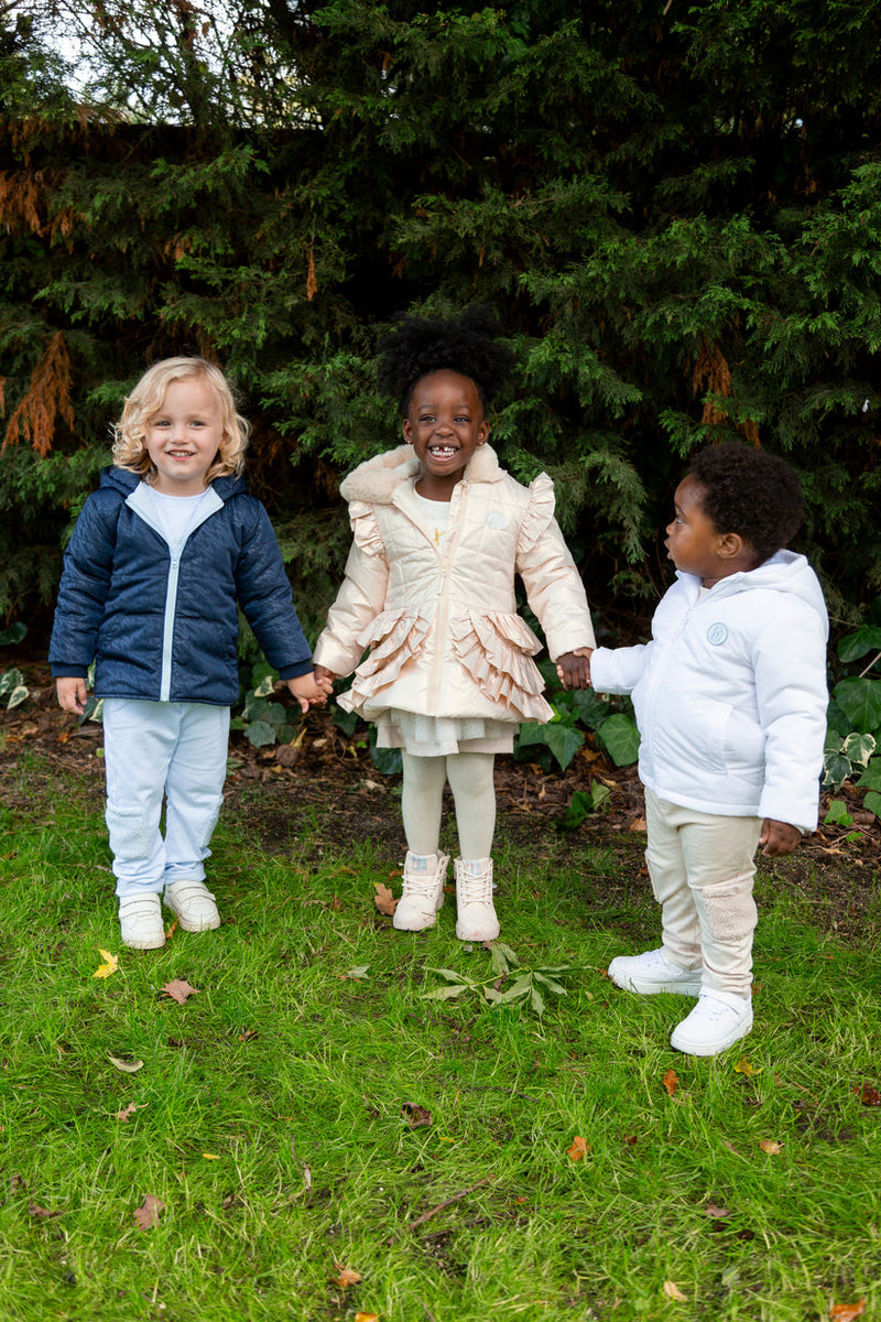 Mintini Girls Gold Coat With Diamante detail & Bow Back - MB5934
