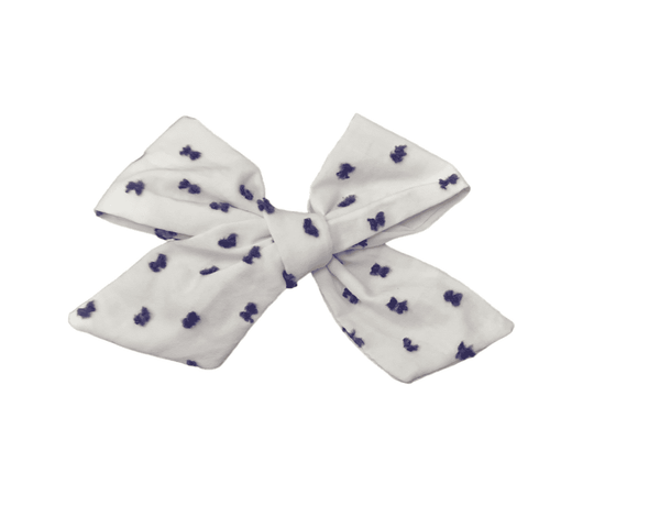 Basmarti  White & Navy Hair Clip