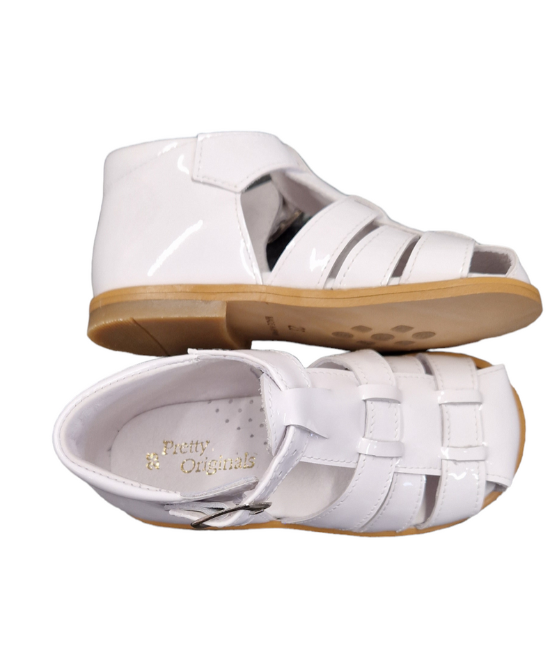 Boys white 2025 leather sandals