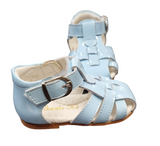 Couche Tot Boys Sky Blue Patent Leather Sandals - George