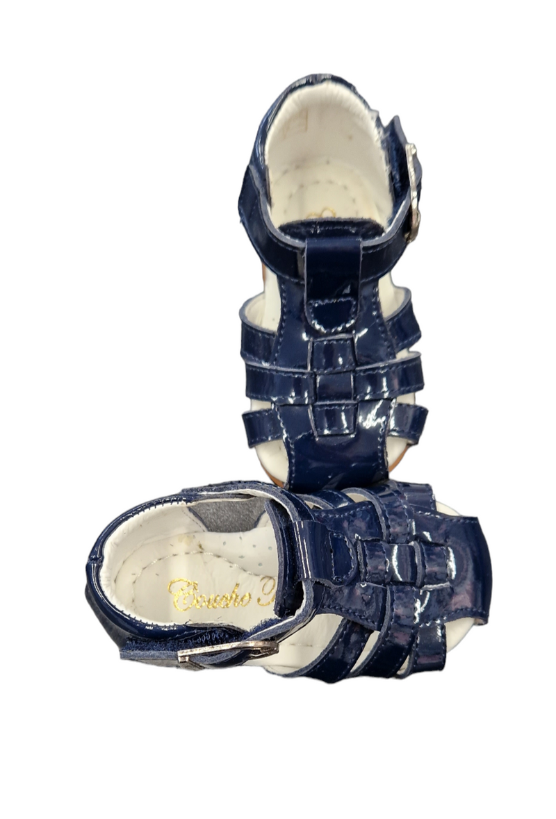 Couche Tot Boys Navy Patent Leather Sandals - George