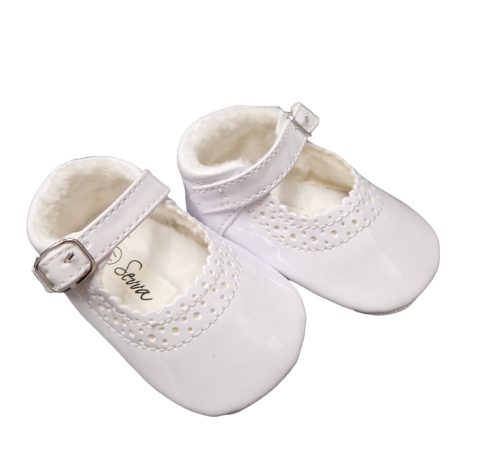 Sevva Lucy Patent Soft Sole Pram Shoes