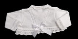 Pretty Originals White Bolero Cardigan With Bow - JP05130