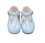 Beau Kid Boys Sky Blue Patent Leather Shoes - Jack