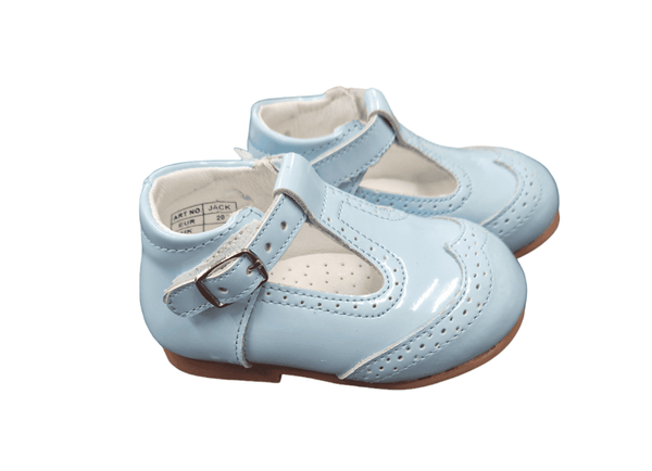 Beau Kid Boys Sky Blue Patent Leather Shoes - Jack