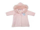 Mac ilusion Pink Kintted Jacket With Fur Trim -9098