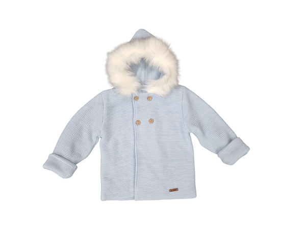 Mac Ilusion knitted coat with faux fur trim - 7886