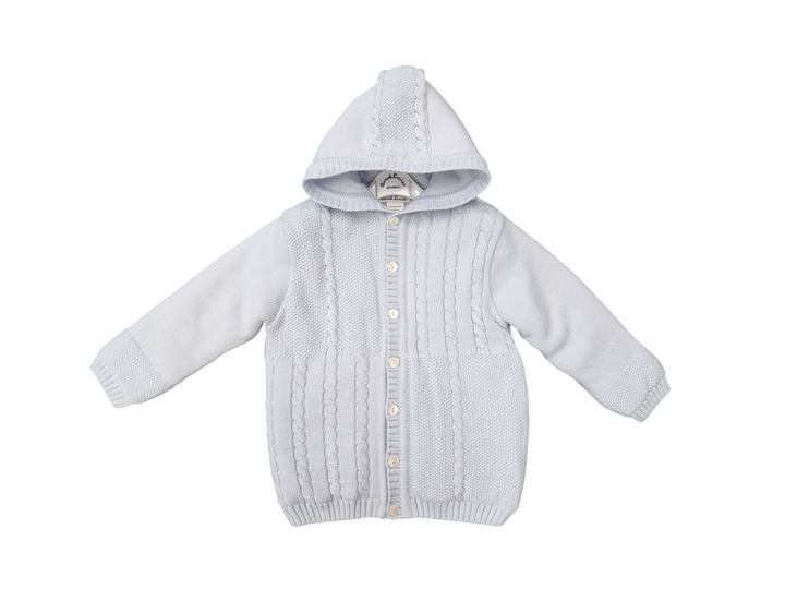 Sarah Louise Chunky Knitted Jacket -  008067 - Blue