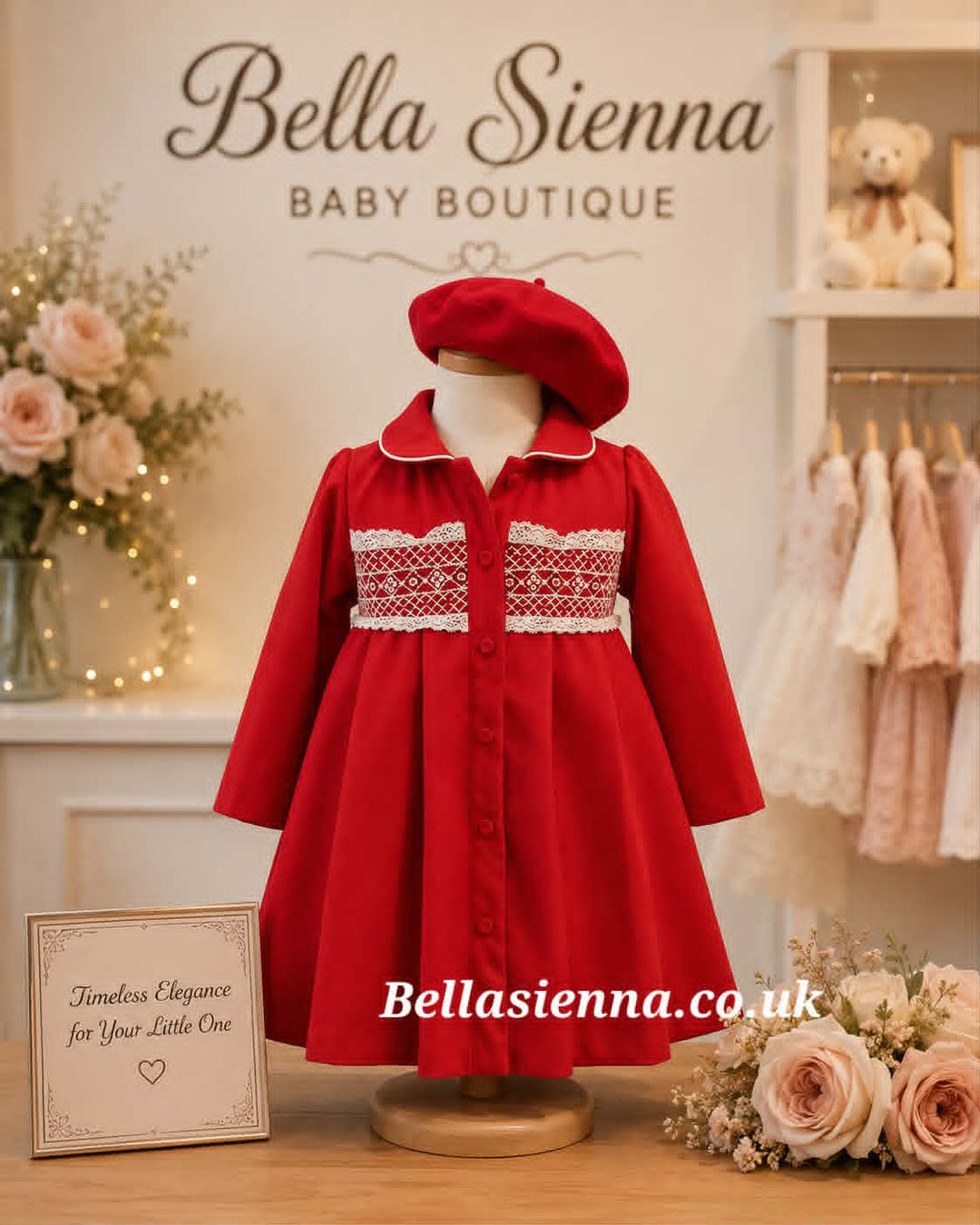Pretty Originals Red Traditional Coat & Hat - MC01221
