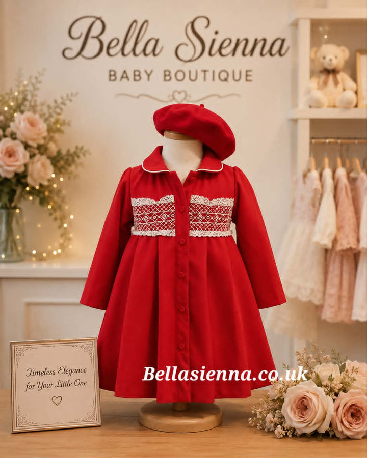 Pretty Originals Red Traditional Coat & Hat - MC01221