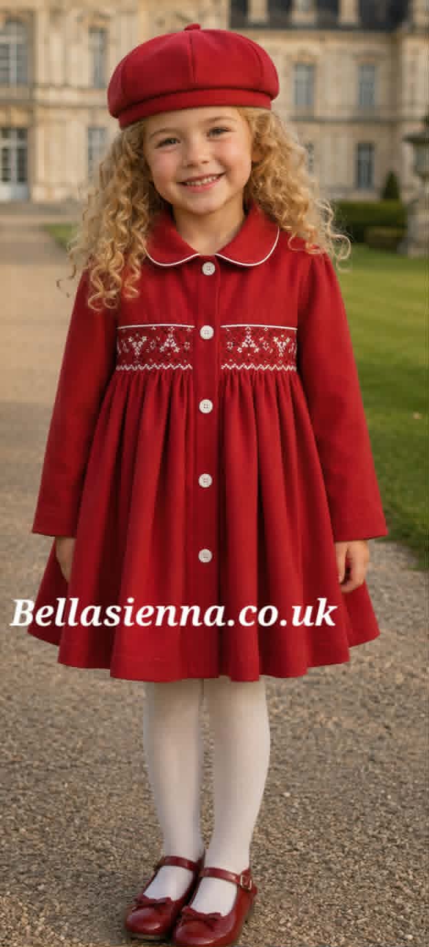 Pretty Originals Red Traditional Coat & Hat