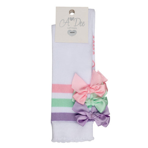 A Dee "NOOLA" Bow Knee High Socks- S243914