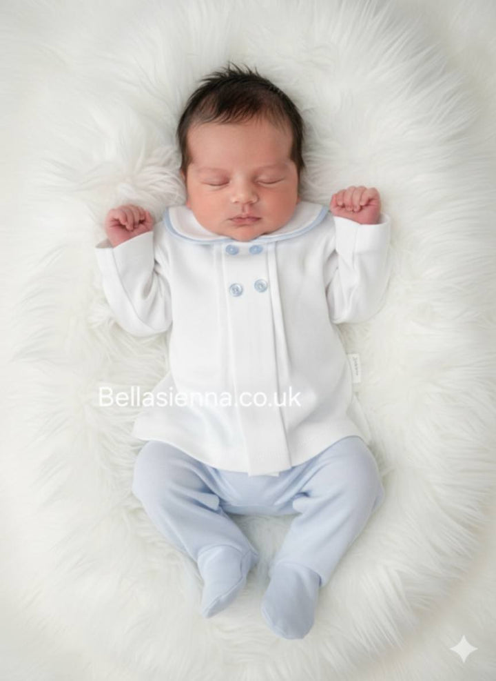 Boys Blue & White Two Piece Set - SG150C