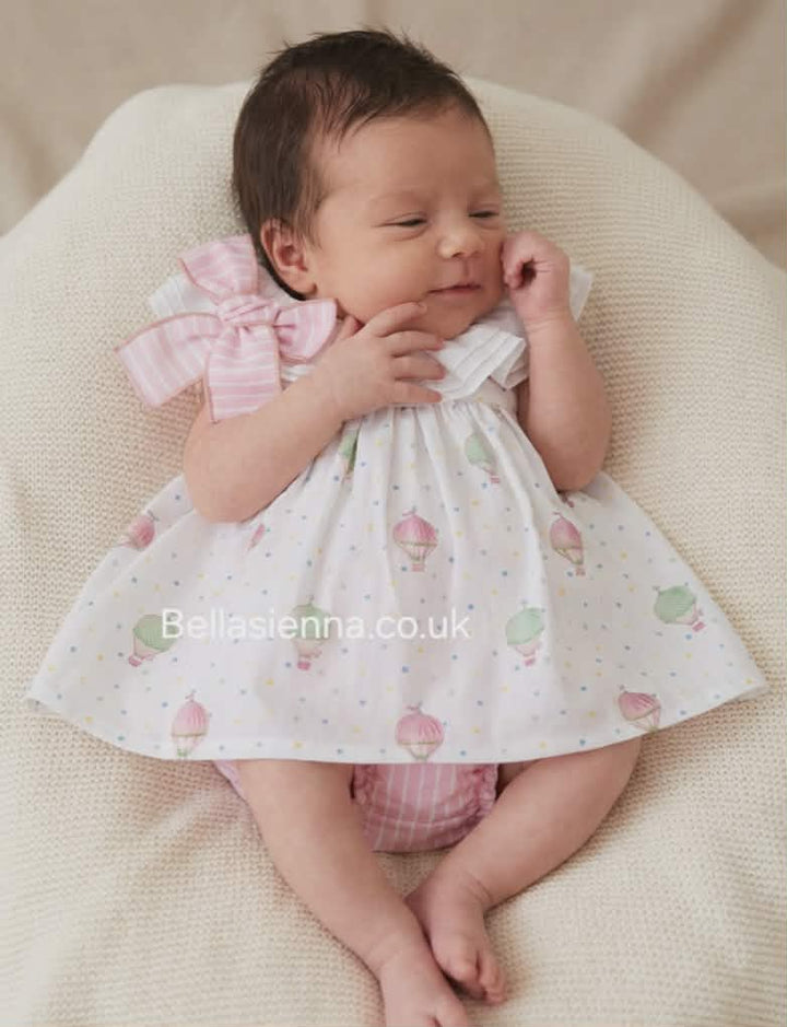 Pretty Girls Pink & White "Hot Air Balloon" Dress & Matching Pants Set - SG250