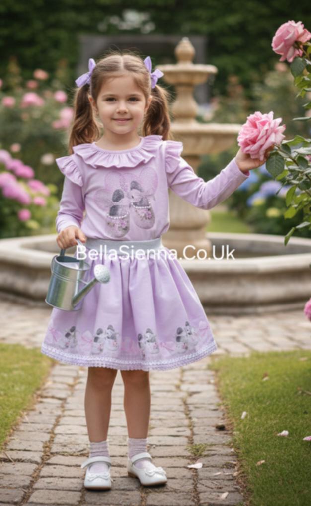 Neon Lilac Skirt Set - "Sienna" -3786