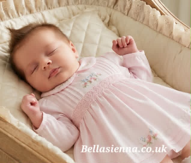 Sarah Louise Pink & White Hand Smocked Dress - 013700