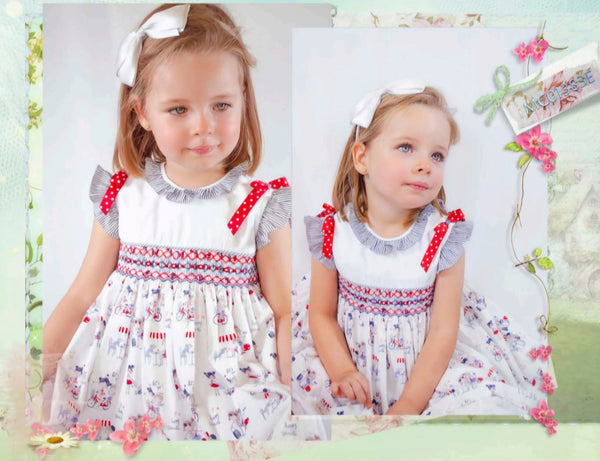 Pretty Originals Hand Smocked Dress & Headband Set - MC01383