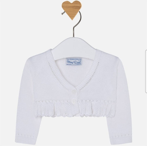 Mayoral Baby Girls White Cardigan - 1311