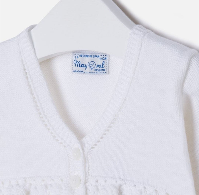 Mayoral Baby Girls White Cardigan - 1311