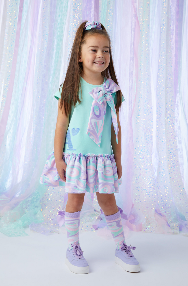 A Dee "NOELLE" Pastel Print Knee High Socks- S243915