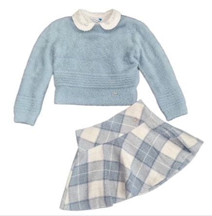 Mayoral Girls 3 Piece Set - Jumper, Top & Skirt - Bluebell - 4305 4902 131