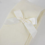 Girls Ivory Cotton Rich Bow Tights