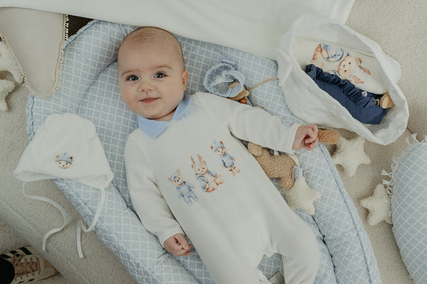 Jamiks "TIBO" All In One Velour Babygrow