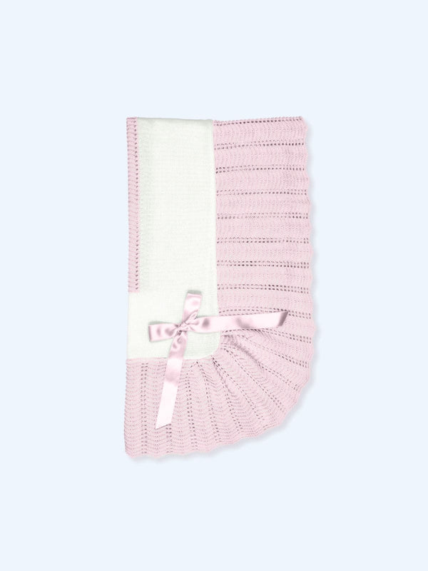 Mac ilusion Knitted Four Piece Set In White & Pink - 9630