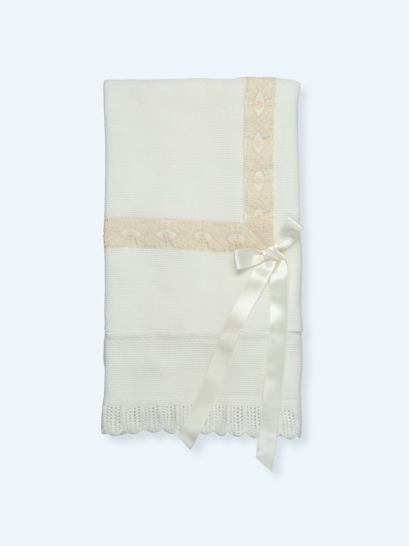 Mac Ilusion Knitted Shawl Bow - T059 - Ivory