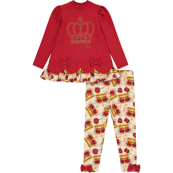 A Dee CLAIRE Crown Leggings Set - W233516 - Snow White
