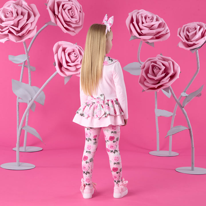 A Dee "Adeline" Rose Print Peplum Legging Set - W261501 - Winter Bloom