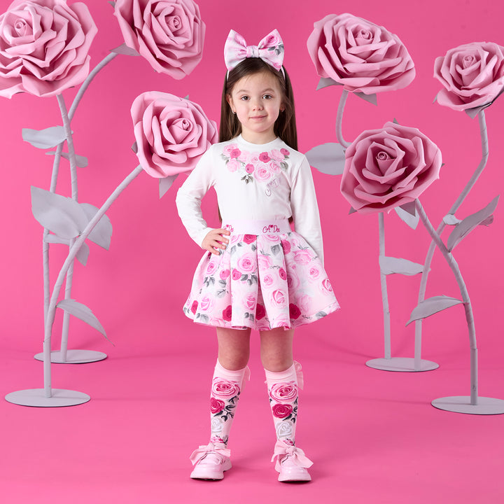 PRE-ORDER - A Dee "ALLIE" Winter Bloom - Rose Print Bow Headband - W261907