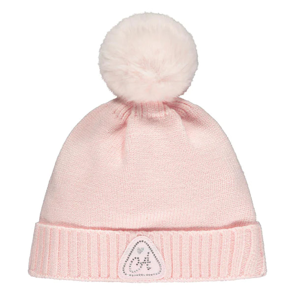 Pale pink bobble hat hotsell