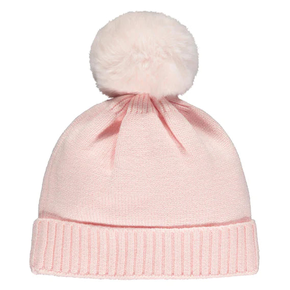 A Dee ASHLEY Pale Pink Pom Pom Hat - W231908