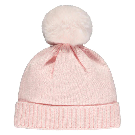 A Dee ASHLEY Pale Pink Pom Pom Hat - W231908