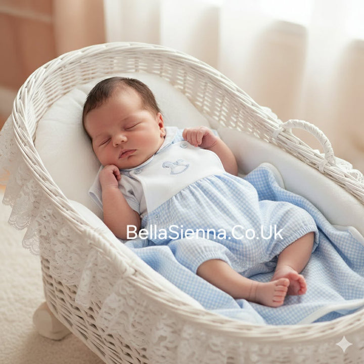 Blues Baby Boys Seersucker Dungaree & T-shirt With Rocking Horse Applique - BB1030