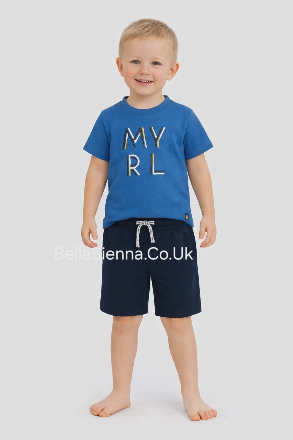 Mayoral Boys Blue T-Shirt & Blue Shorts Set 1710