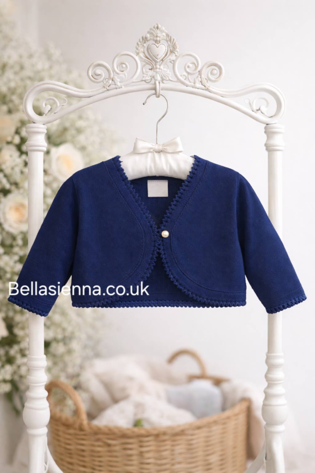 Girls 100% Cotton Navy Bolero Cardigan -2428