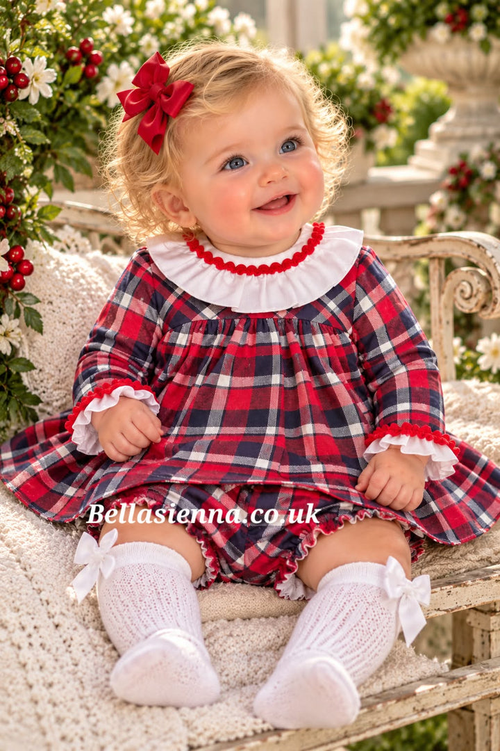 DBB Collection Navy & Red Tartan 2 Piece Set - 08504