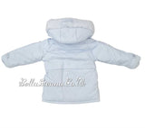 Mintini Boys Baby Blue Coat With Faux Fur Hood - Winter24 MB5425