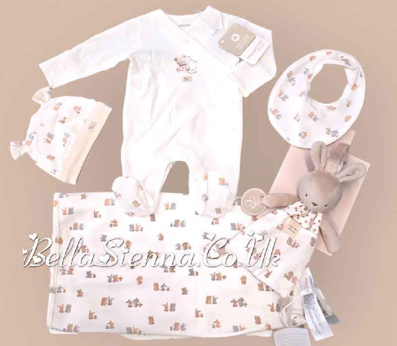 Mayoral Unisex Baby "Teddy Bear" Three Piece Babygrow Hospital Set - 9907