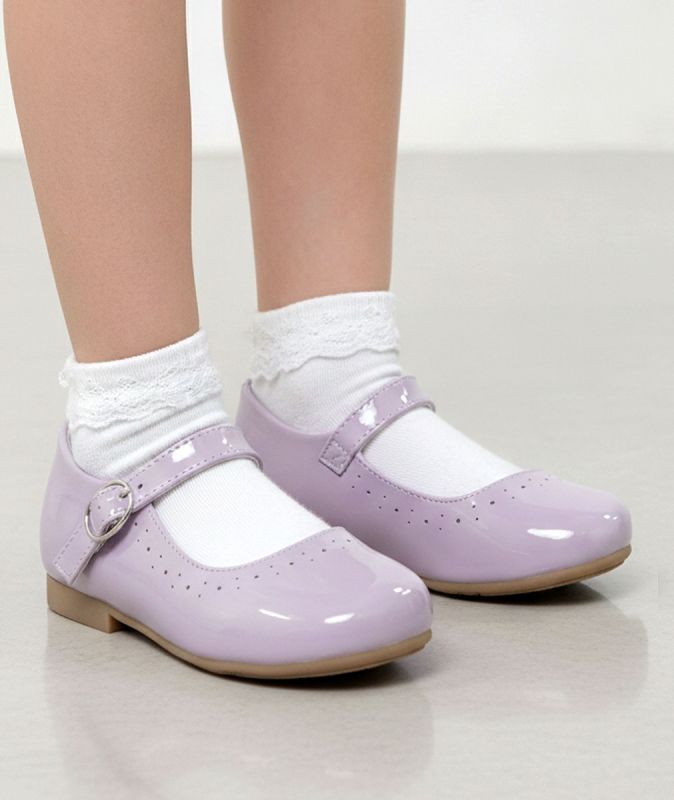Sevva - Abbey Lilac Patent Mary Jane Shoes