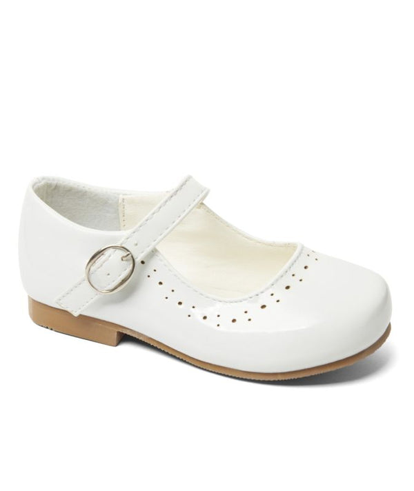 Sevva - Abbey White Patent Mary Jane Shoes