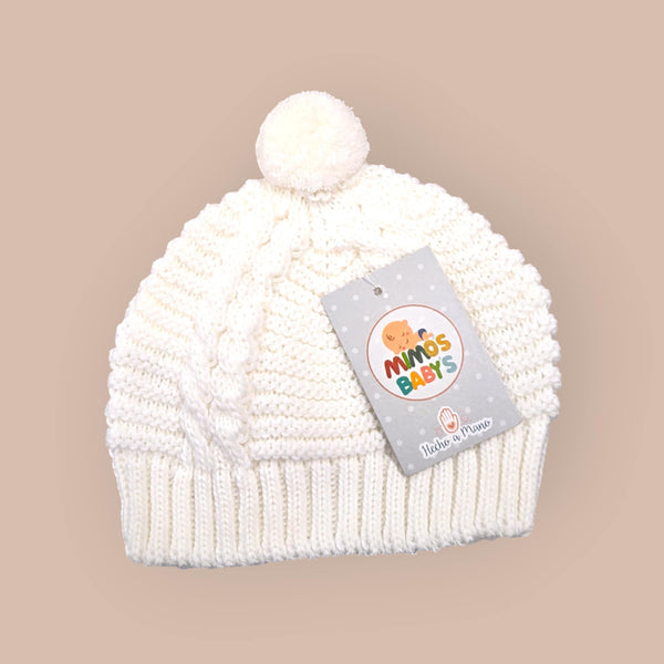 Bella Sienna Newborn Babies Single  Pom Pom  Hat
